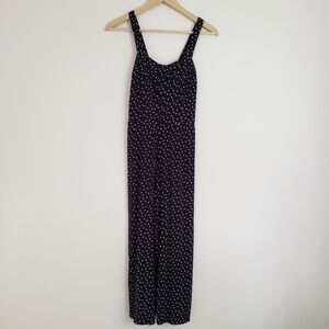 LOFT Polka Dot Cropped Jumpsuit XS